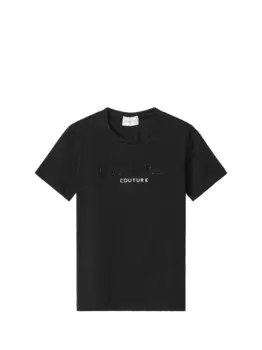 Черная женская футболка Gaelle Paris