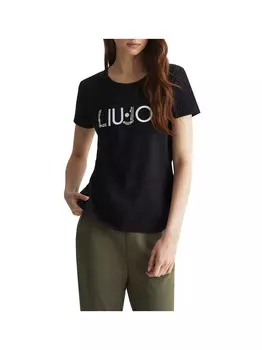 Черная женская футболка Liu Jo