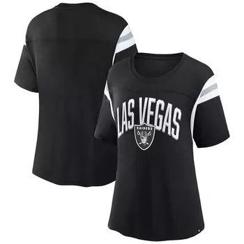 Черная женская футболка с фирменным логотипом Las Vegas Raiders Earned Stripes Fanatics, цвет Lvr Black