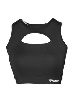 Черная женская футболка с круглым воротником 911773-2001 HMLPEUL BRA Hummel, черный