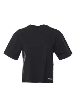Черная женская футболка с круглым вырезом Comfortable Fit 911868-2001 Hmlt-MT ULTRA BOXY SHOR Hummel, черный