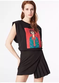 Черная женская футболка с круглым вырезом F4SL-TST0221 Fabrika, черный