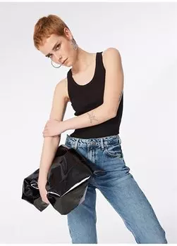 Черная женская футболка с U-образным вырезом L241615001-Футболка без рукавов Lee, черный