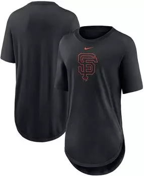 Черная женская футболка San Francisco Giants Mascot Outline Weekend Tri-Blend Nike, черный