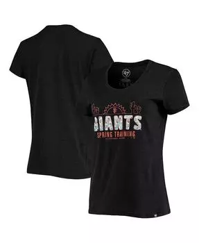 Черная женская футболка San Francisco Giants Spring Training с цветочным принтом Club Club '47 Brand, черный