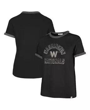 Черная женская футболка Washington Nationals City Connect Sweet Heat Peyton '47 Brand, черный
