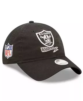 Черная женская кепка Las Vegas Raiders 2022 с регулируемой боковой линией 9TWENTY New Era, черный