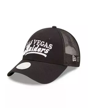 Черная женская кепка Snapback Las Vegas Raiders Team Trucker 9FORTY New Era, черный