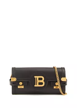 Черная женская кожаная сумка b-buzz Balmain