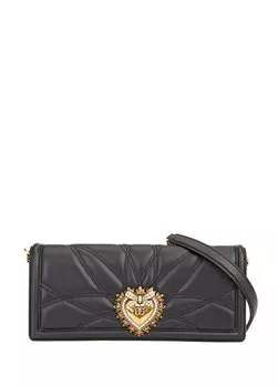 Черная женская кожаная сумка через плечо devotion Dolce&Gabbana