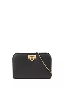 Черная женская кожаная сумка Ferragamo