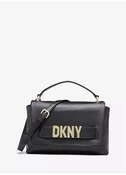 Черная женская кожаная сумка размером 8х24х15 см R41NRC78BGD Dkny, черный