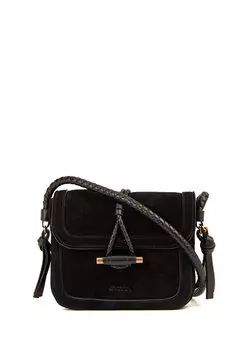 Черная женская кожаная сумка с логотипом vigo Isabel Marant