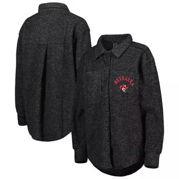 Черная женская куртка Gameday Couture Nebraska Huskers Switch It Up Tri-Blend на пуговицах