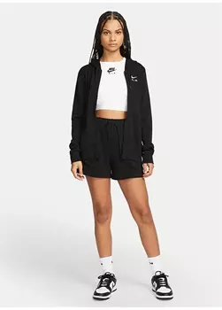 Черная женская куртка на молнии Nike