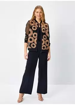 Черная женская куртка узкого кроя U68204 Faik Snmez, черный