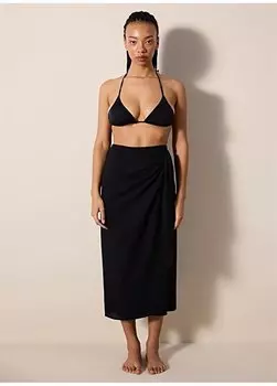 Черная женская прямая юбка-макси со средней талией PLJ6CNWF24IY Penti, черный