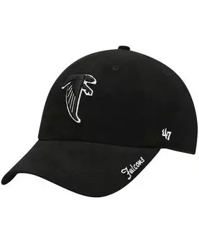 Черная женская регулируемая кепка Atlanta Falcons Miata Clean Up Legacy '47 Brand, черный