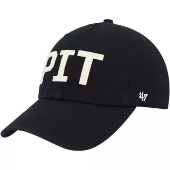 Черная женская регулируемая кепка Pittsburgh Steelers Finley Clean Up '47