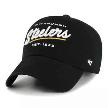 Черная женская регулируемая кепка Pittsburgh Steelers Sidney 47 '47