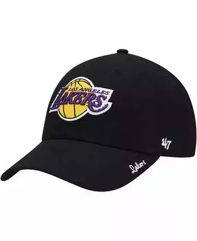 Черная женская регулируемая кепка с логотипом Los Angeles Lakers Miata Clean Up '47 Brand, черный