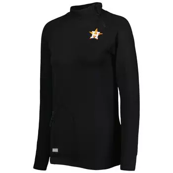 Черная женская ровная одежда Houston Astros Verse, асимметричная куртка реглан с молнией на четверть четверти
