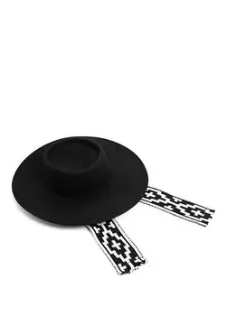 Черная женская шерстяная шляпа Ferruccio Vecchi