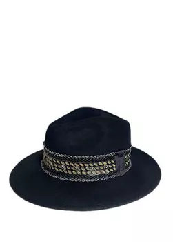 Черная женская шерстяная шляпа Freya and Shala