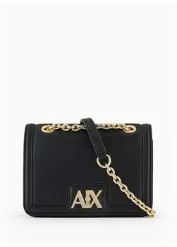 Черная женская сумка через плечо 12х20х7 см 9429864R73119921 Armani Exchange, черный