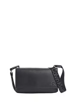Черная женская сумка через плечо 16х25х65 см K60K611556BEH Calvin Klein, черный