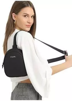 Черная женская сумка через плечо 18X22x7 см 05FO24Y5019 Fossil, черный