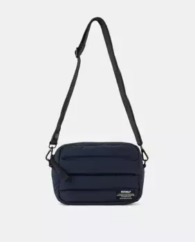 Черная женская сумка через плечо из 100% переработанного полиэстера Ecoalf, темно-синий