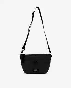 Черная женская сумка через плечо из 100% переработанного полиэстера Ecoalf