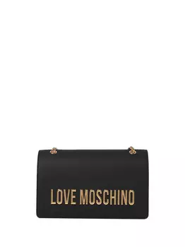 Черная женская сумка через плечо Moschino