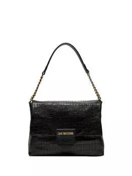 Черная женская сумка через плечо Moschino