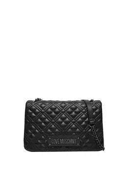 Черная женская сумка через плечо Moschino