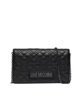 Черная женская сумка через плечо Moschino