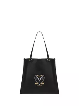 Черная женская сумка через плечо Moschino