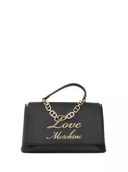 Черная женская сумка через плечо Moschino