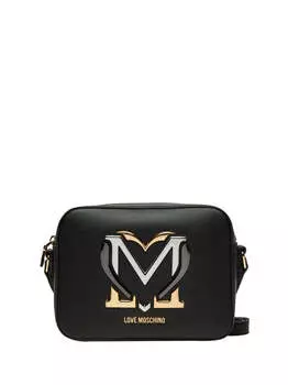 Черная женская сумка через плечо Moschino