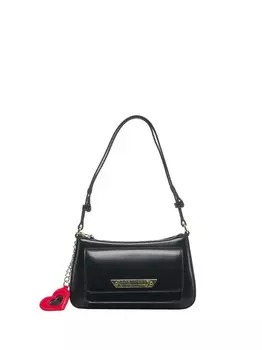 Черная женская сумка через плечо Moschino