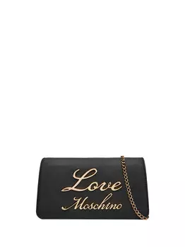 Черная женская сумка через плечо Moschino