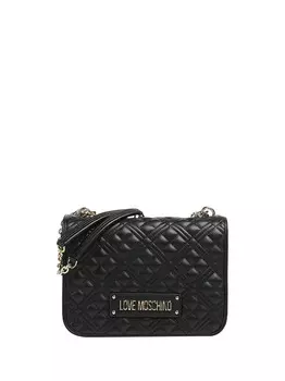Черная женская сумка через плечо Moschino
