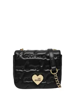 Черная женская сумка через плечо Moschino