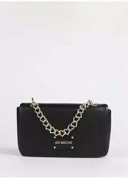 Черная женская сумка через плечо размером 10X15x12 смjc4125pp1iln100a Love Moschino, черный