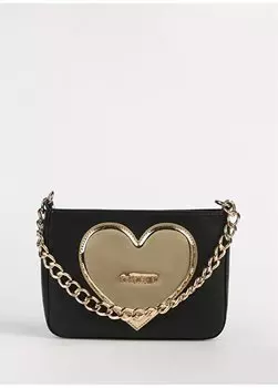 Черная женская сумка через плечо размером 13X14x16 см JC4227PP1IK2200A Love Moschino, черный