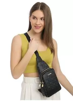 Черная женская сумка через плечо размером 15X33X8 см 05FM24Y1005 Fossil, черный