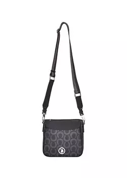 Черная женская сумка через плечо размером 24x23x7 см US24213 U.S. Polo Assn., черный