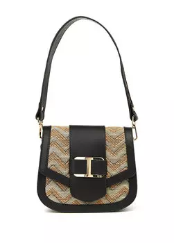 Черная женская сумка-мессенджер George Hogg