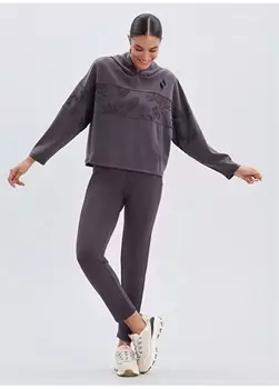 Черная женская толстовка с воротником с капюшоном Skechers